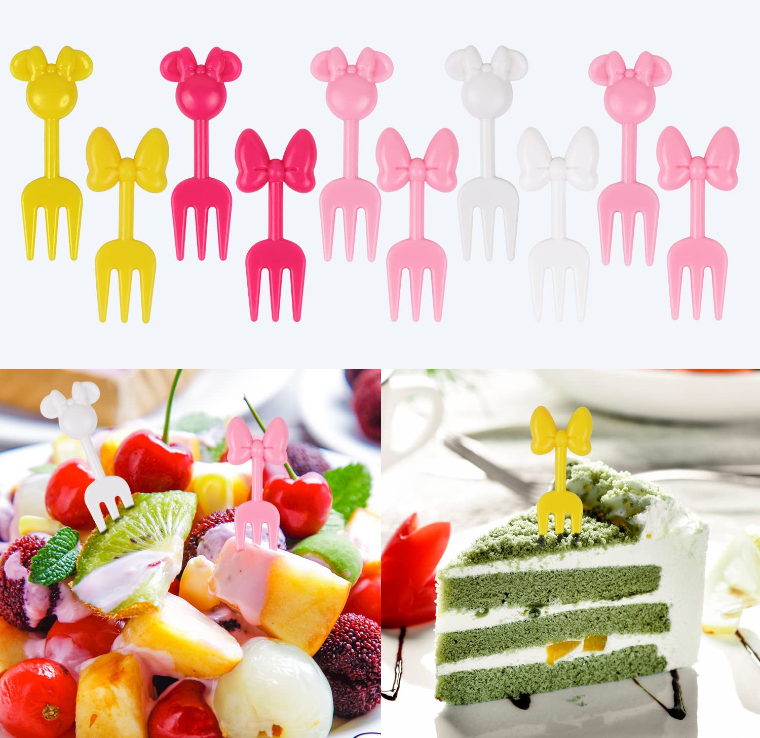 Amazon.com | BENOSPACE10 Pcs Mouse Head Food Picks, Mini Bow Fruit